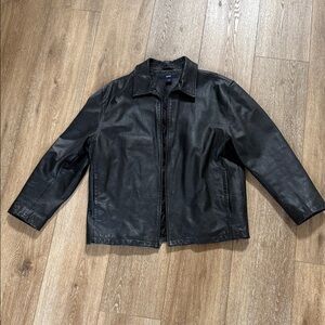 GAP Men's Black Leather Jacket